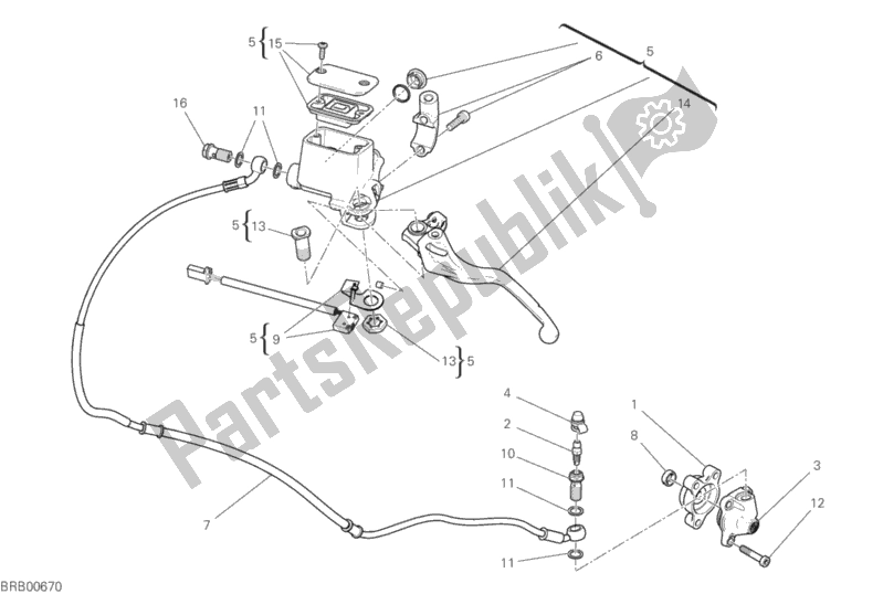 Alle onderdelen voor de Koppeling Controle van de Ducati Scrambler Flat Track Thailand USA 803 2019